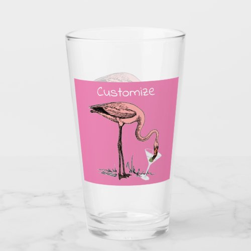 Flamingo Drinking Martini Thunder_Cove  Glass
