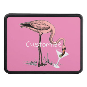 Flamingo Drinking Martini Thunder_Cove   Hitch Cover