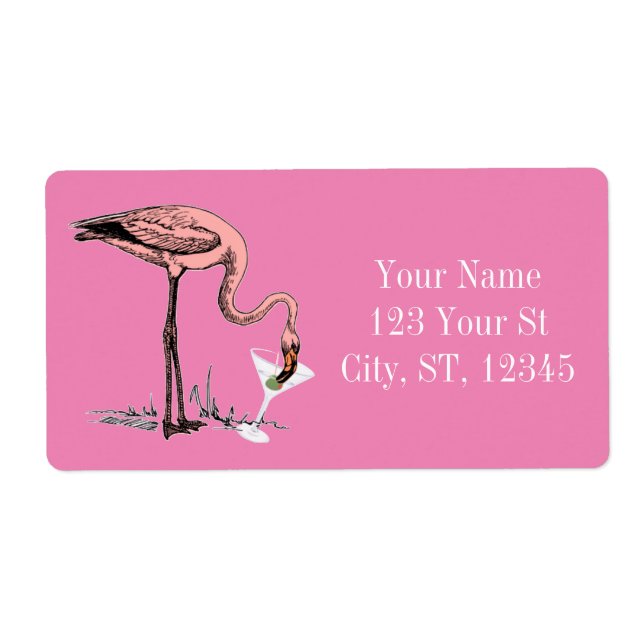 Flamingo Drinking Martini Thunder_Cove Label (Front)