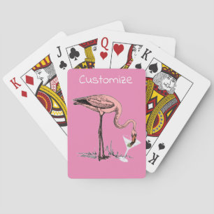 Flamingo Drinking Martini Thunder_Cove Poker Cards