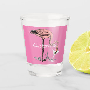 Flamingo Drinking Martini Thunder_Cove Shot Glass