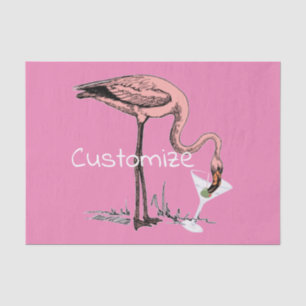 Flamingo Drinking Martini Thunder_Cove Tissue Paper