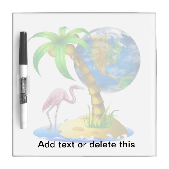 Flamingo Earth Dry Erase Board