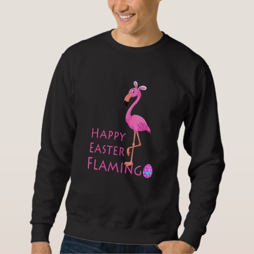 Flamingo Easter Eggs Basket Pink Bird Women Kids G Sweatshirt