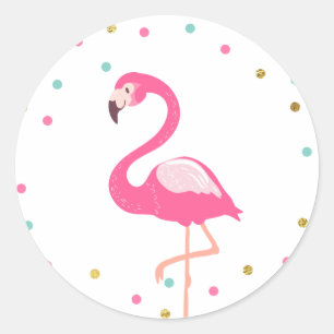 Flamingo Envelope seal sticker Tropical Label