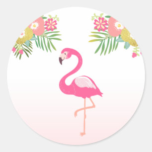 Flamingo Envelope seal sticker Tropical Label