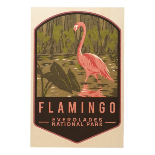 Flamingo Everglades National Park Wood Wall Art
