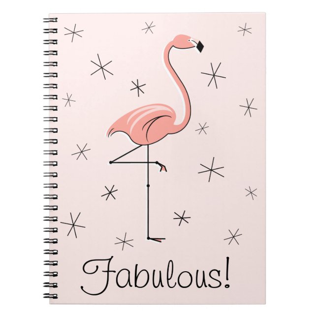 Flamingo Fabulous! Text notebook (Front)