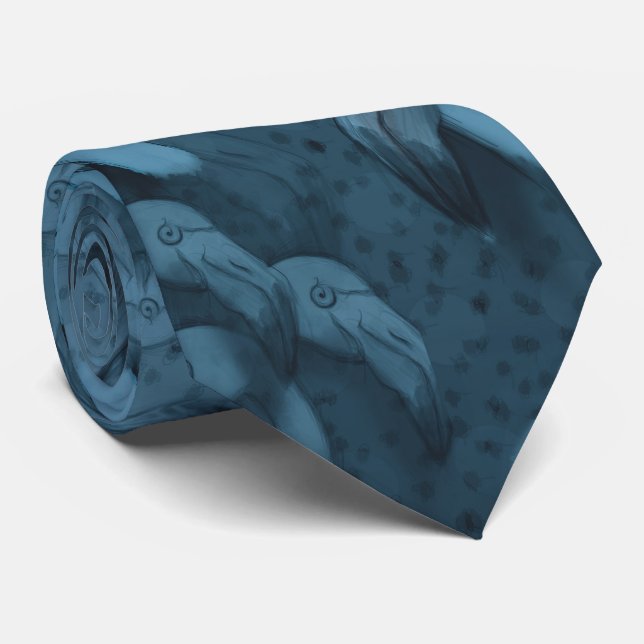 Flamingo fairytale neck tie (Rolled)