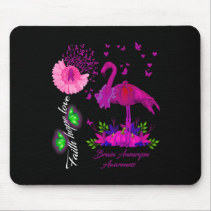 Flamingo Faith Hope Love Brain Aneurysm Awareness Mouse Pad