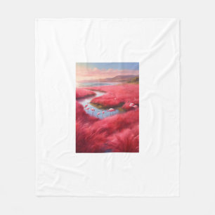 Flamingo Family Fleece Blanket