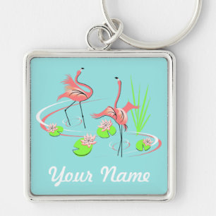 Flamingo Fandango Duo 2 keychain premium square