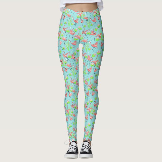 Flamingo Fandango Multi leggings (Front)