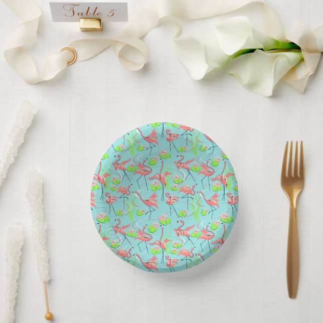 Flamingo Fandango Multi Paper Plate Bowls (Wedding)