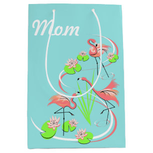 Flamingo Fandango Trio Mom medium Gift Bag