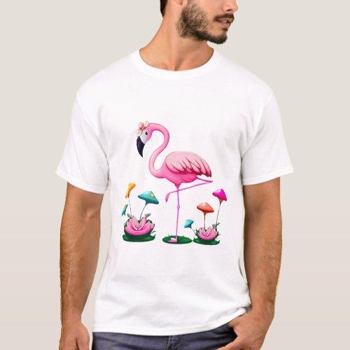 Flamingo Fantasy Pond T_Shirt