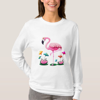 Flamingo Fantasy Pond T-Shirt Long Sleeve