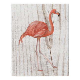 Flamingo Faux Canvas Print