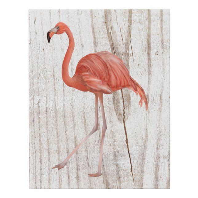 Flamingo Faux Canvas Print (Front)
