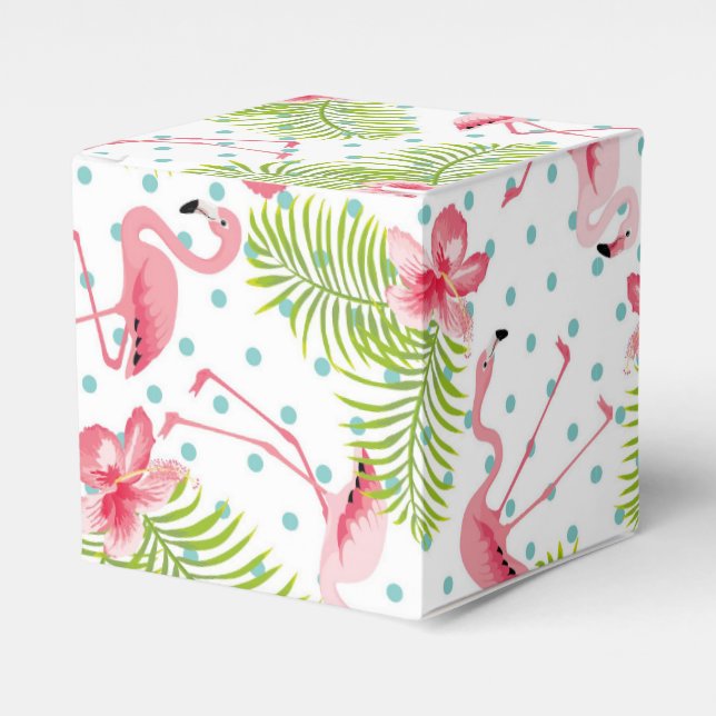 Flamingo Favor Box (Front Side)