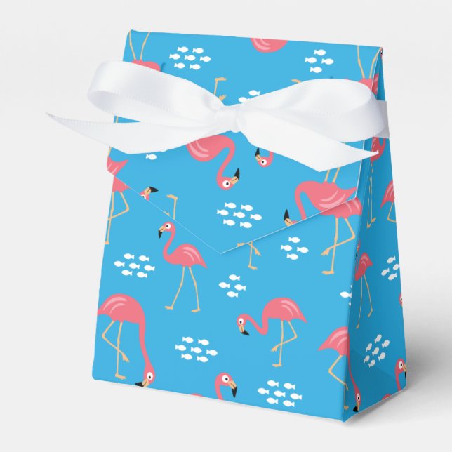 Flamingo Favor Box (Front Side)