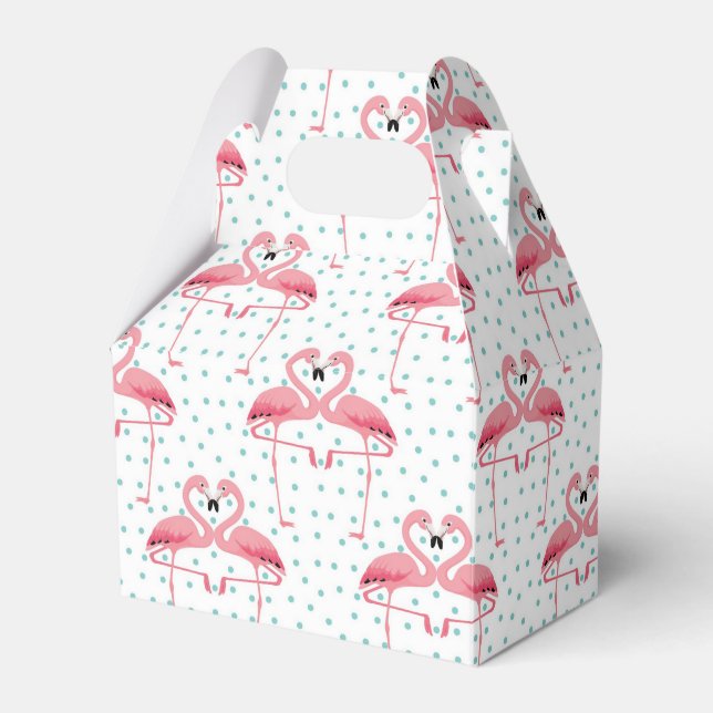 Flamingo Favor Box (Front Side)