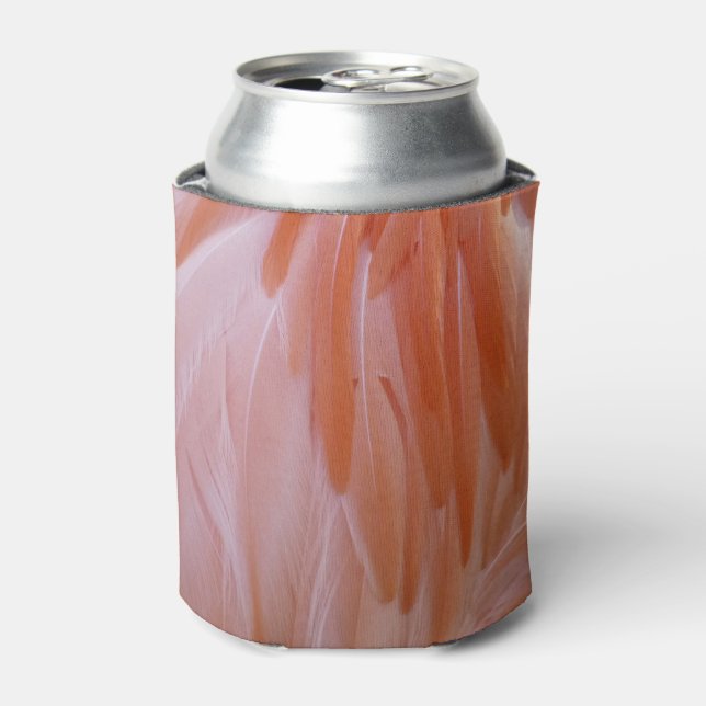 Flamingo Feathers in Shades of Pink Can Cooler (Can Front)