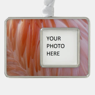 Flamingo Feathers in Shades of Pink Christmas Ornament