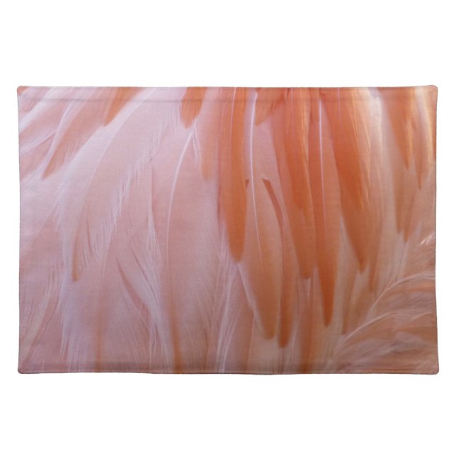Flamingo Feathers in Shades of Pink Cloth Placemat (Front)