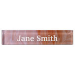 Flamingo Feathers in Shades of Pink Desk Name Plate
