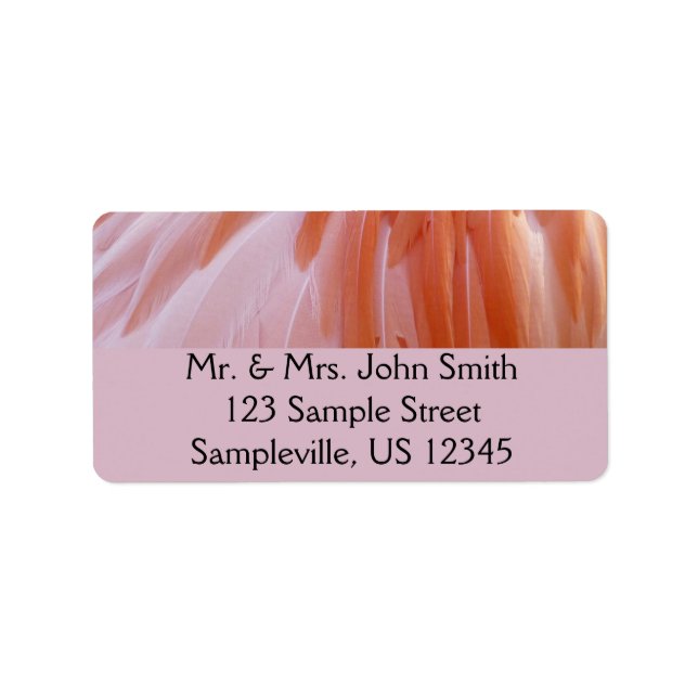 Flamingo Feathers in Shades of Pink Label (Front)