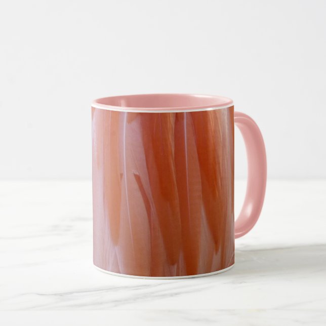 Flamingo Feathers in Shades of Pink Mug (Front Right)