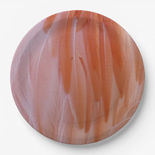 Flamingo Feathers in Shades of Pink Paper Plates