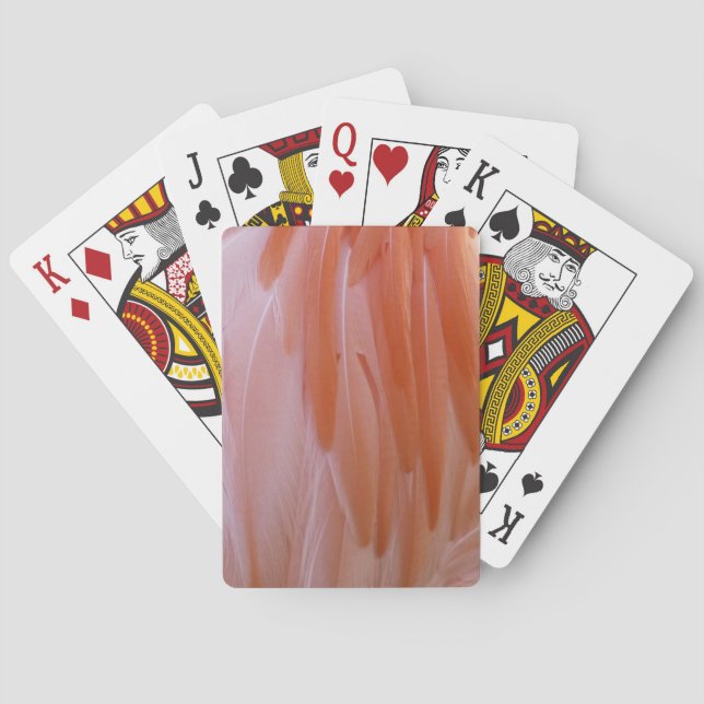 Flamingo Feathers in Shades of Pink Poker Cards (Back)