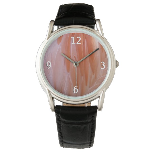 Flamingo Feathers in Shades of Pink Watch (Front)