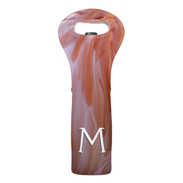 Flamingo Feathers in Shades of Pink Wine Bag (Front)