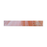 Flamingo Feathers in Shades of Pink Wrap Around Label