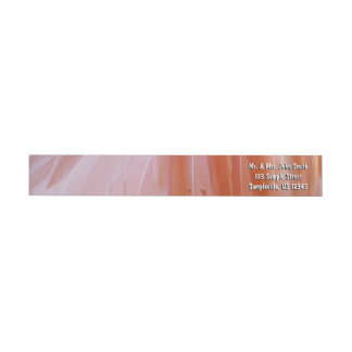 Flamingo Feathers in Shades of Pink Wrap Around Label