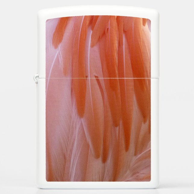 Flamingo Feathers in Shades of Pink Zippo Lighter (Front)