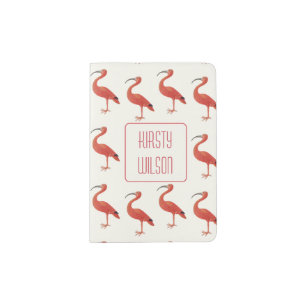 Flamingo - Fine Art Personalized Passport Holder