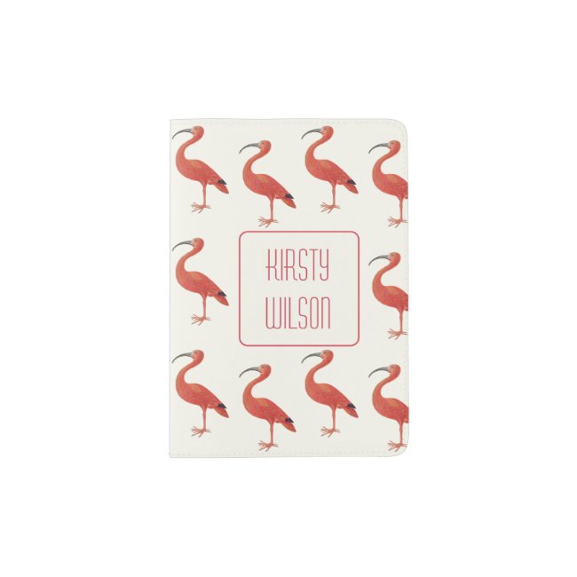 Flamingo - Fine Art Personalized Passport Holder