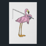 Flamingo Fishing Fisher Fishing rod Faux Canvas Print<br><div class="desc">This design is the perfect gift for a birthday,  Christmas and other celebrations. It is suitable for women,  men and kids.</div>