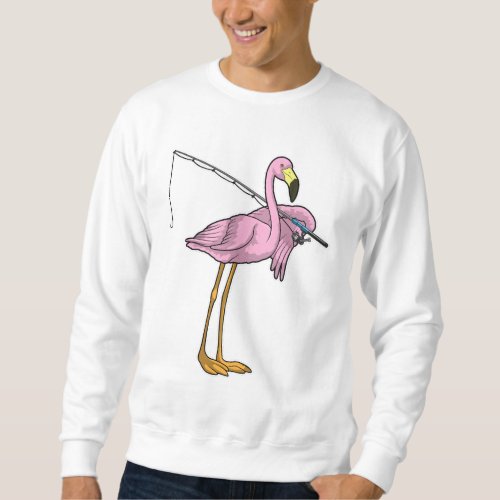 Flamingo Fishing Fisher Fishing rod Sweatshirt