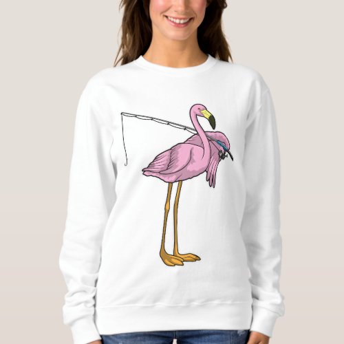 Flamingo Fishing Fisher Fishing rod Sweatshirt