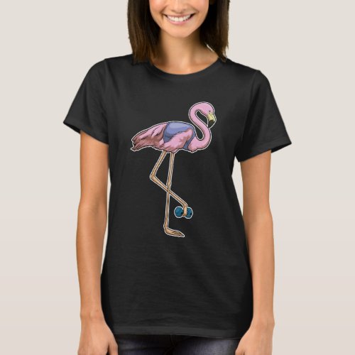 Flamingo Fitness Dumbbell T_Shirt