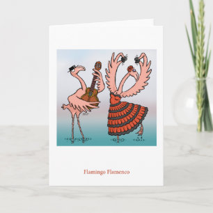 Flamingo Flamenco Card