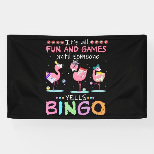 Flamingo  Flaming Bingo Funny Banner