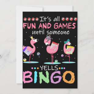Flamingo   Flaming Bingo Funny Holiday Card