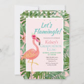 Flamingo Flamingle Graduation Party Invitation (Front)