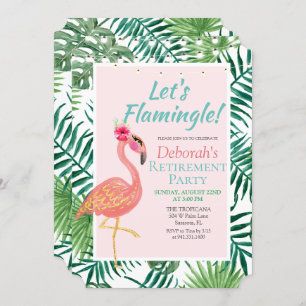 Flamingo Flamingle Retirement Party Invitation